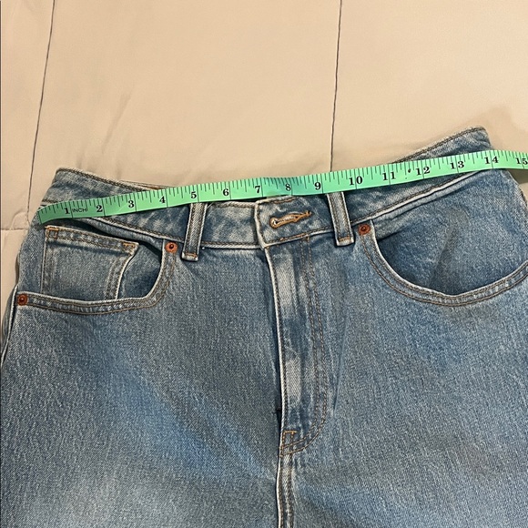 Victoria Secret-Pink- high waisted wide leg Light Blue Denim Jeans- size 8 - Picture 7 of 7